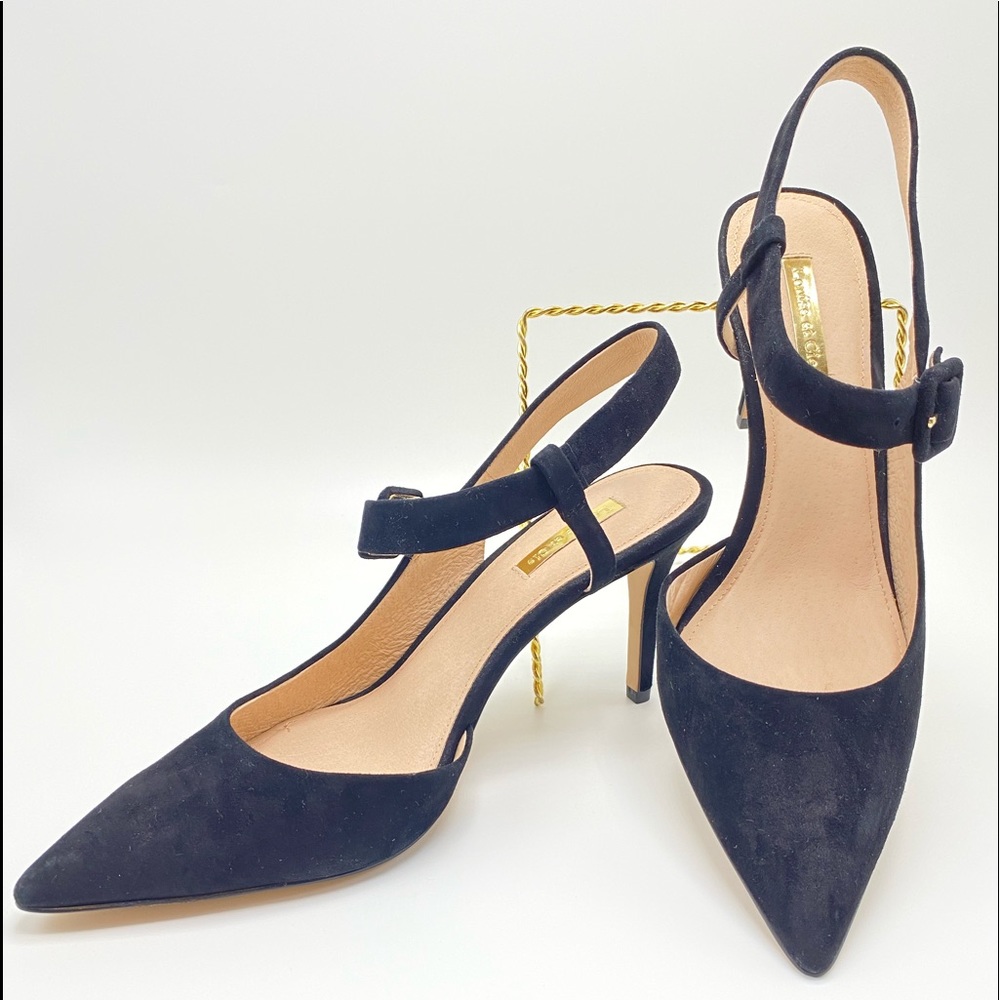 Black Suede Slingback Pump by Vince Camuto